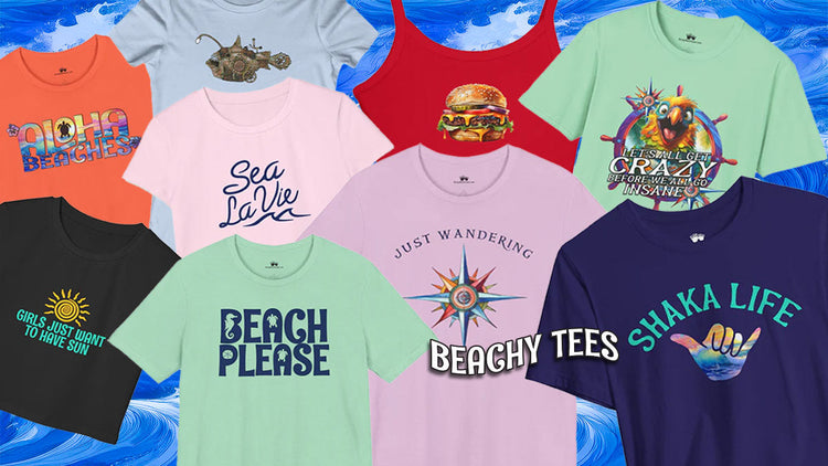 Beachy Tees by ( Tiki T Apparel ) Funny t-shirts and Tank Tops