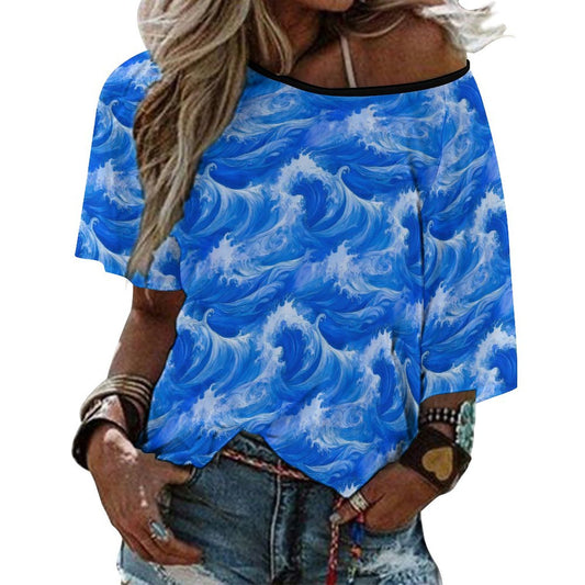 Women’s Off the Shoulder Half-Sleeve T-shirt