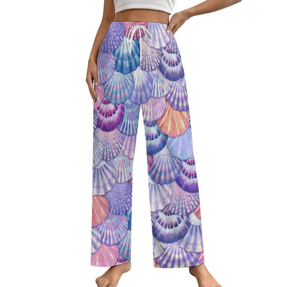 Women's Wide Leg, Drawstring Pajamas Pants