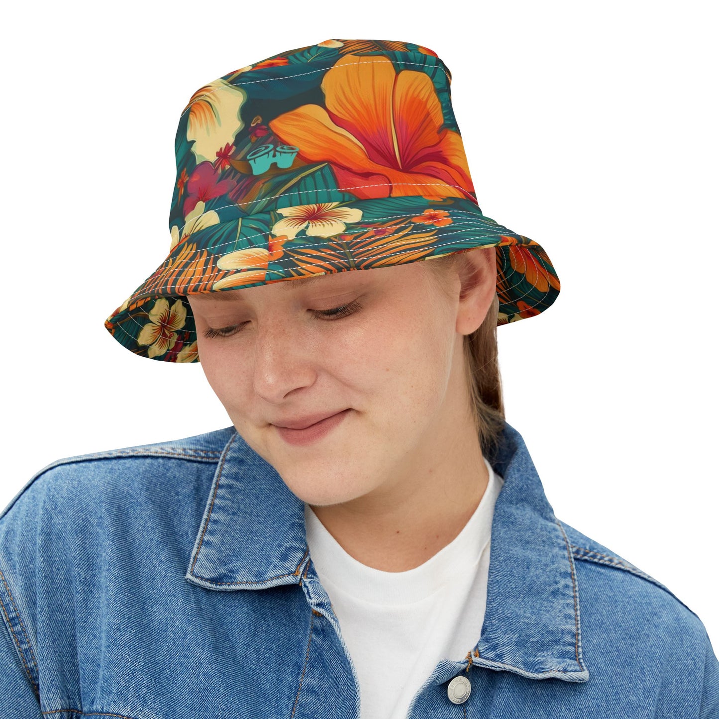 Hawaiian Print Bucket Hat