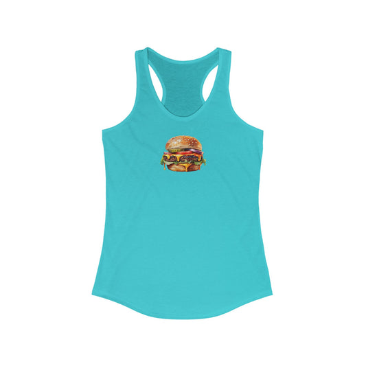 Women's Racerback Tank Top With A Cheezburger