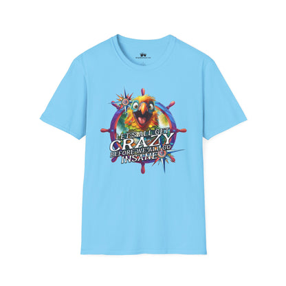 Crazy ParrotHead  | Unisex Softstyle T-Shirts In Tropical Colors