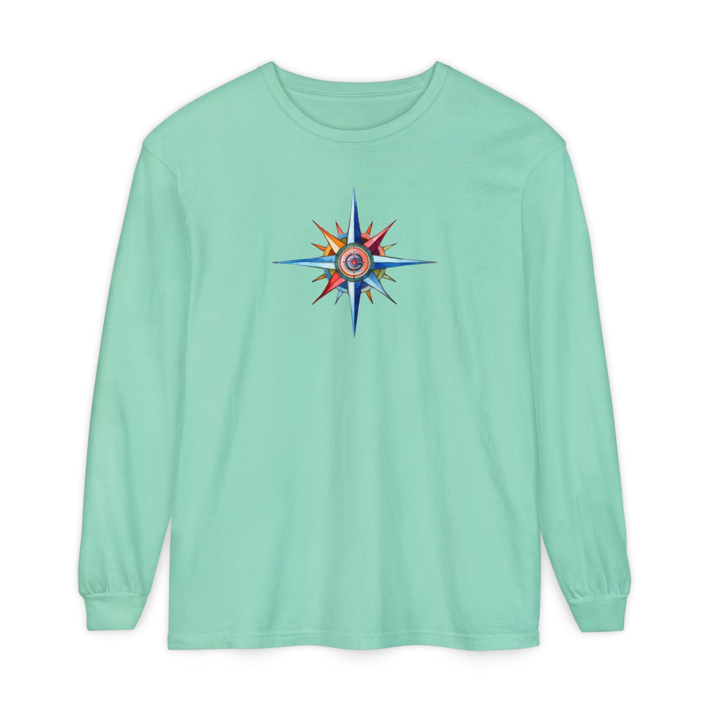 Crazy ParrotHead Long Sleeve T-Shirt - Compass on Front