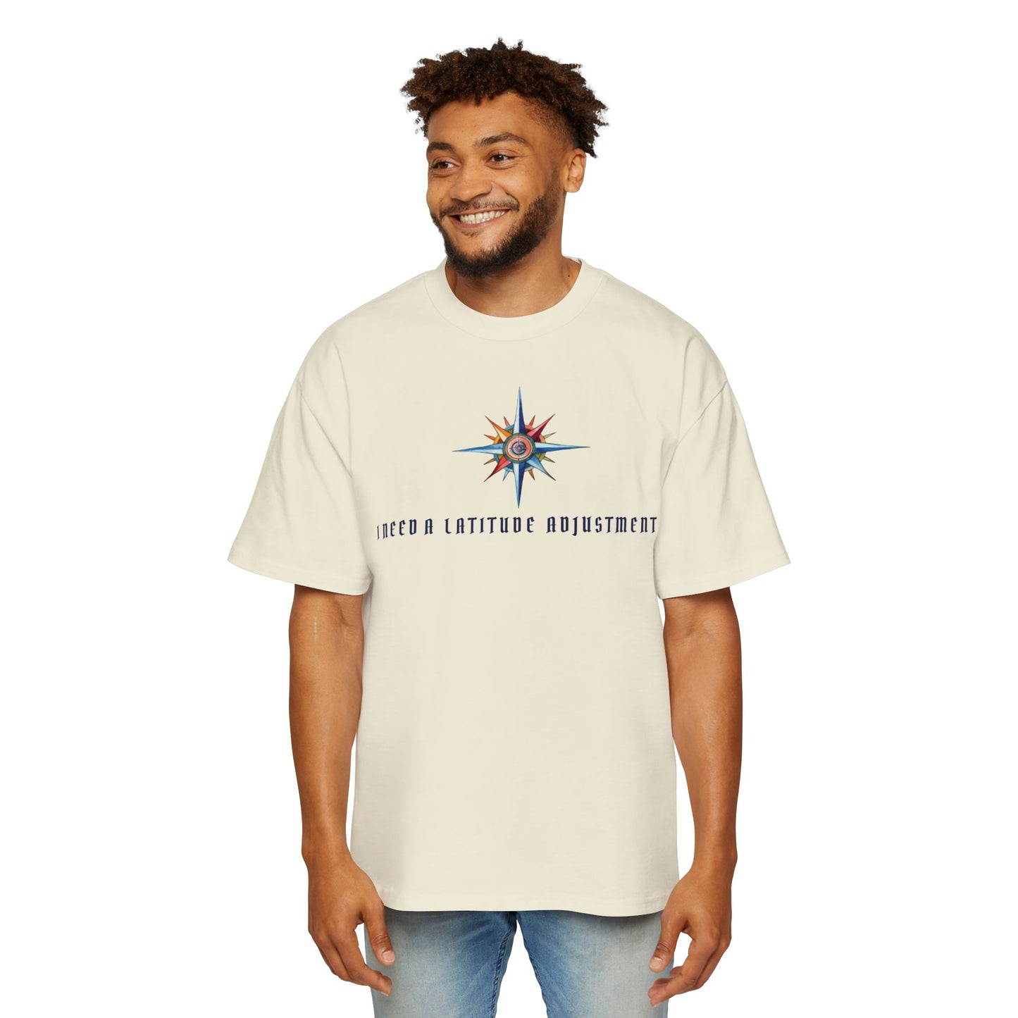 T-Shirts Men's Oversized Tee | Latitude Adjustment Design