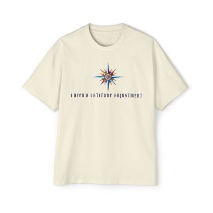 T-Shirts Men's Oversized Tee | Latitude Adjustment Design