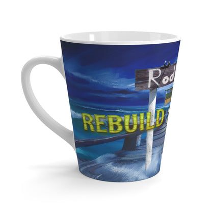 12 oz Latte Mug Fundraiser for Rebuilding The Rod & Reel Pier