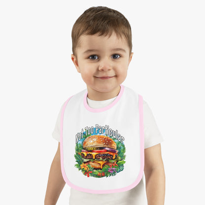 Baby Bib - Cheeseburger in Paradise Design