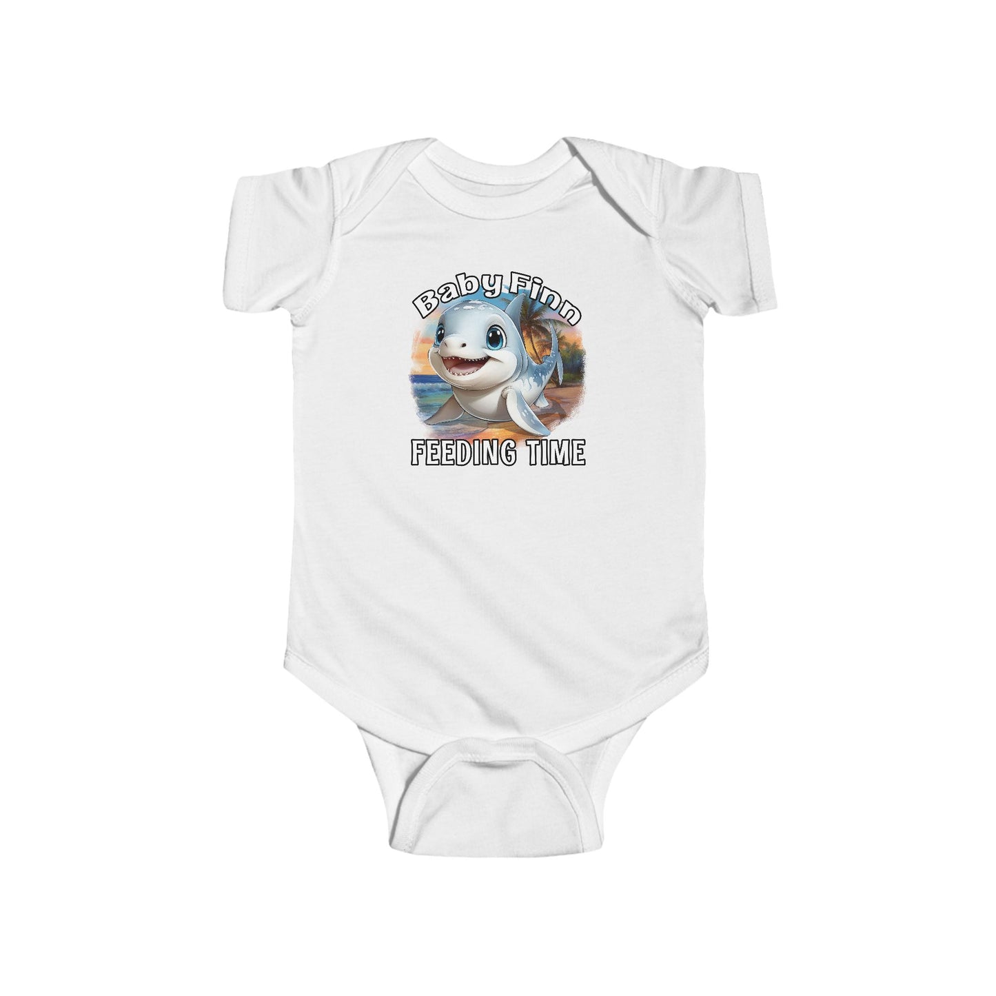 Baby Finn | Infant Bodysuit With Cute Little Shark Print