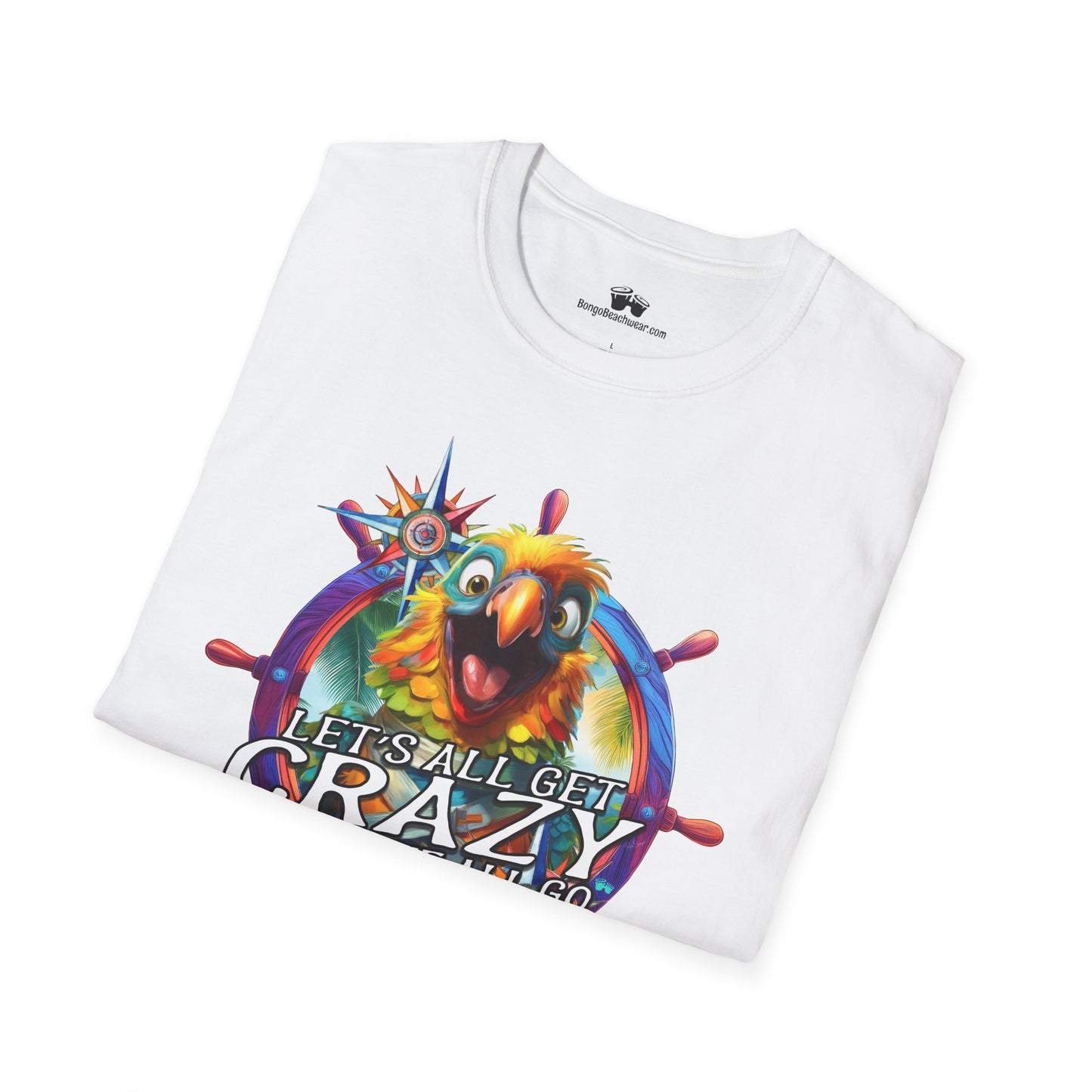 Crazy ParrotHead  | Unisex Softstyle T-Shirts In Tropical Colors