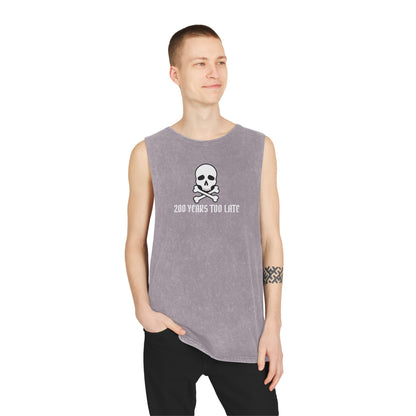 Jolly Roger Pirate - Unisex Stonewash Pirate Themed Tank Top 🏴‍☠️