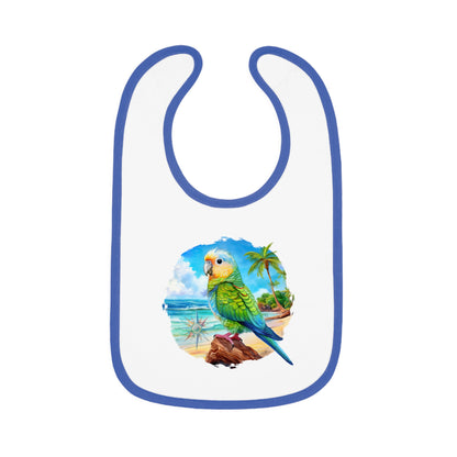 Cute Parakeet Art Baby Bib