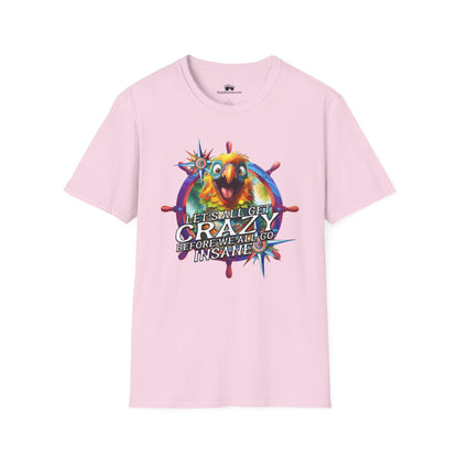 Crazy ParrotHead  | Unisex Softstyle T-Shirts In Tropical Colors