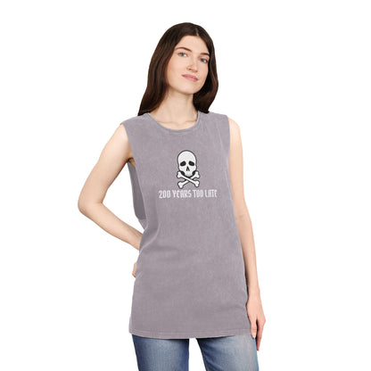 Jolly Roger Pirate - Unisex Stonewash Pirate Themed Tank Top 🏴‍☠️