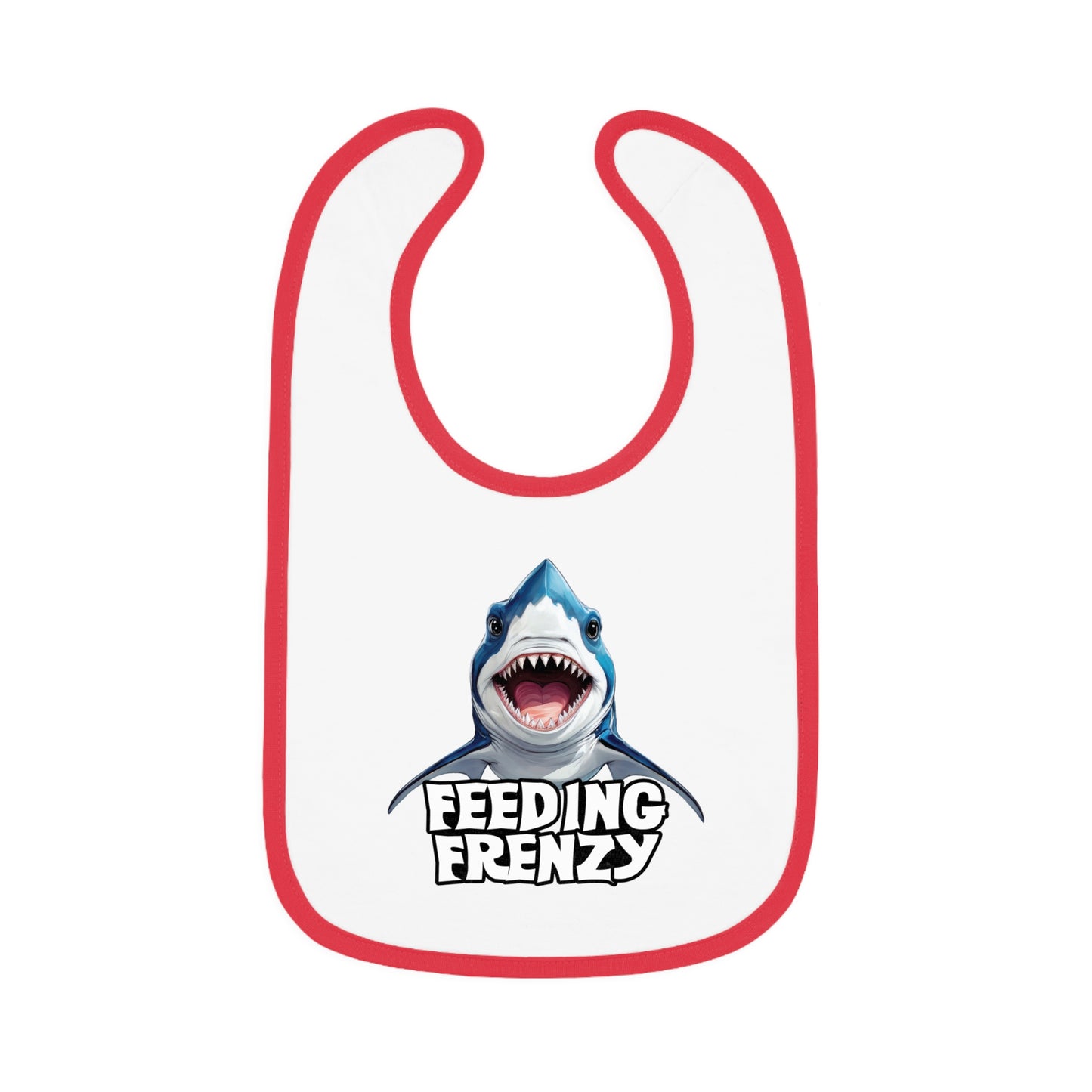 Feeding Frenzy Baby Bib | With Cute Baby Shark Art