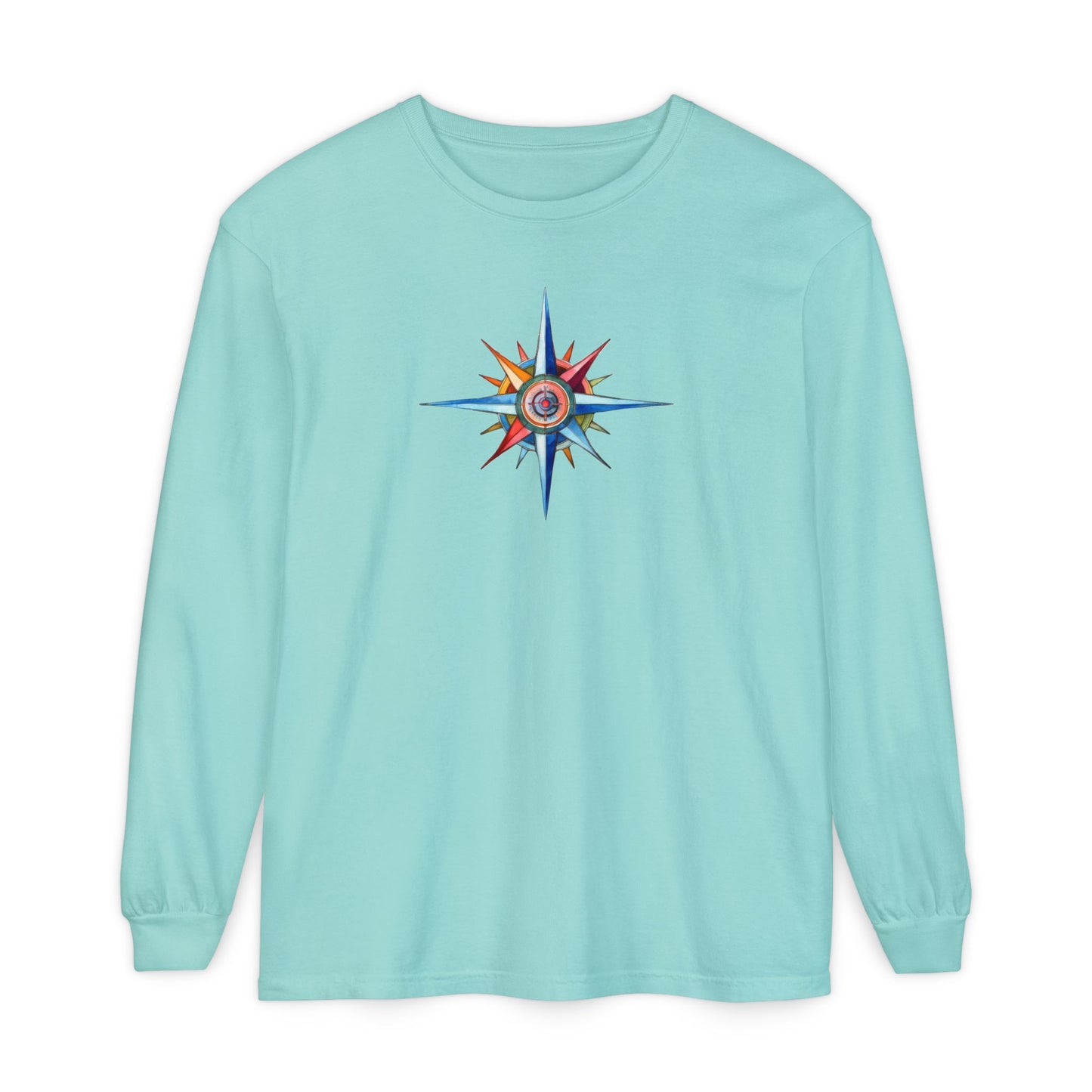 Crazy ParrotHead Long Sleeve T-Shirt - Compass on Front