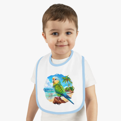 Cute Parakeet Art Baby Bib