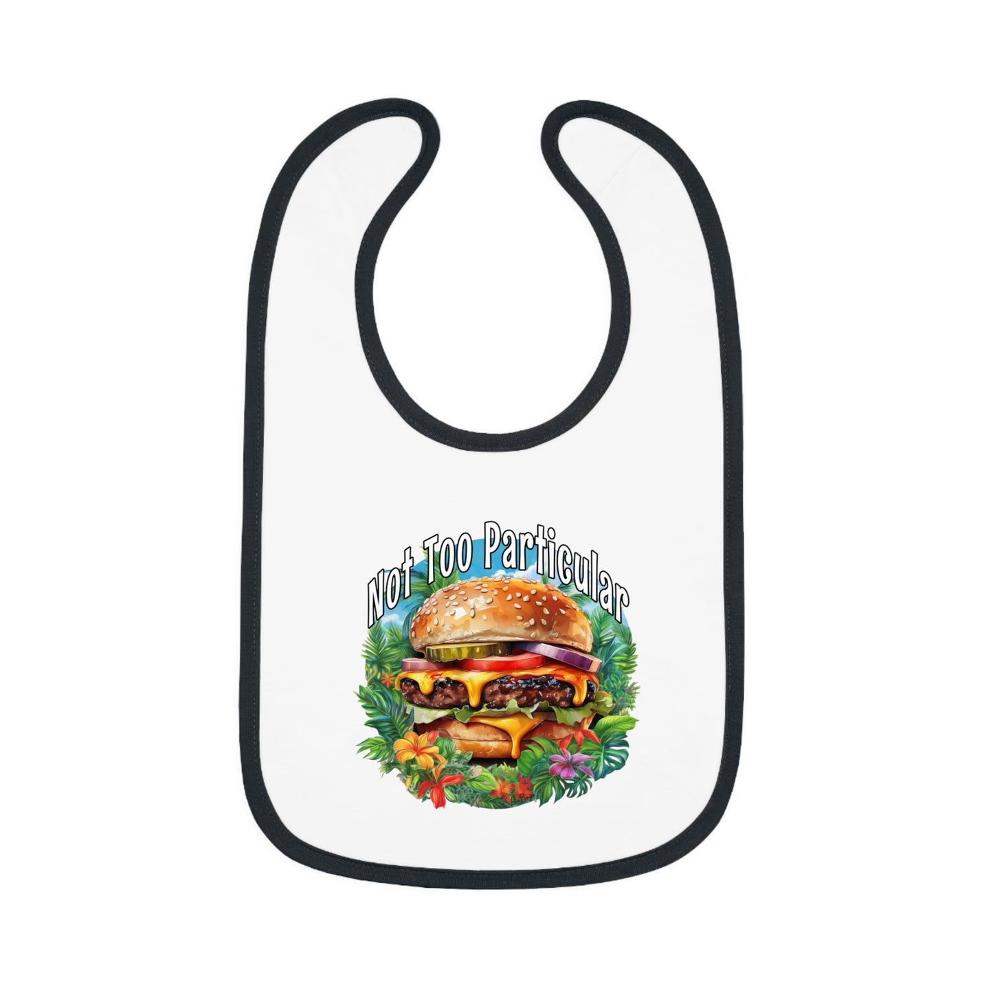 Baby Bib - Cheeseburger in Paradise Design