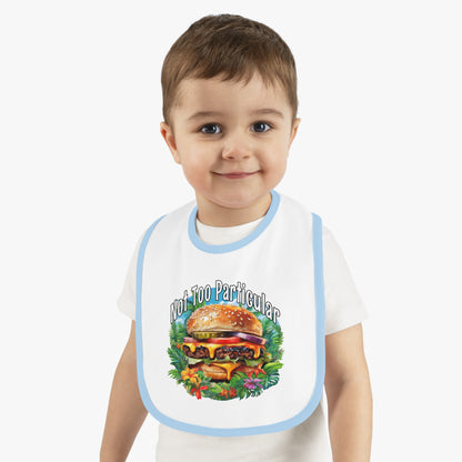 Baby Bib - Cheeseburger in Paradise Design