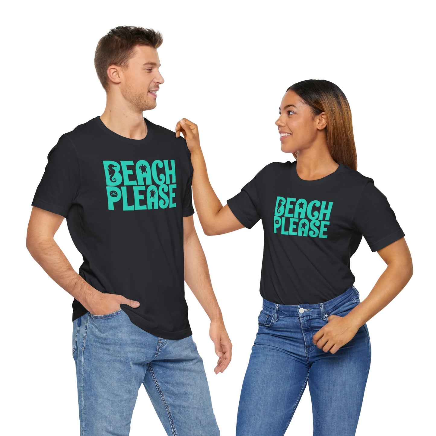 Beachy | Bella+Canvas | Beach Please | T-Shirt