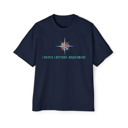 T-Shirts Men's Oversized Tee | Latitude Adjustment Design