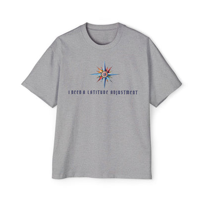 T-Shirts Men's Oversized Tee | Latitude Adjustment Design