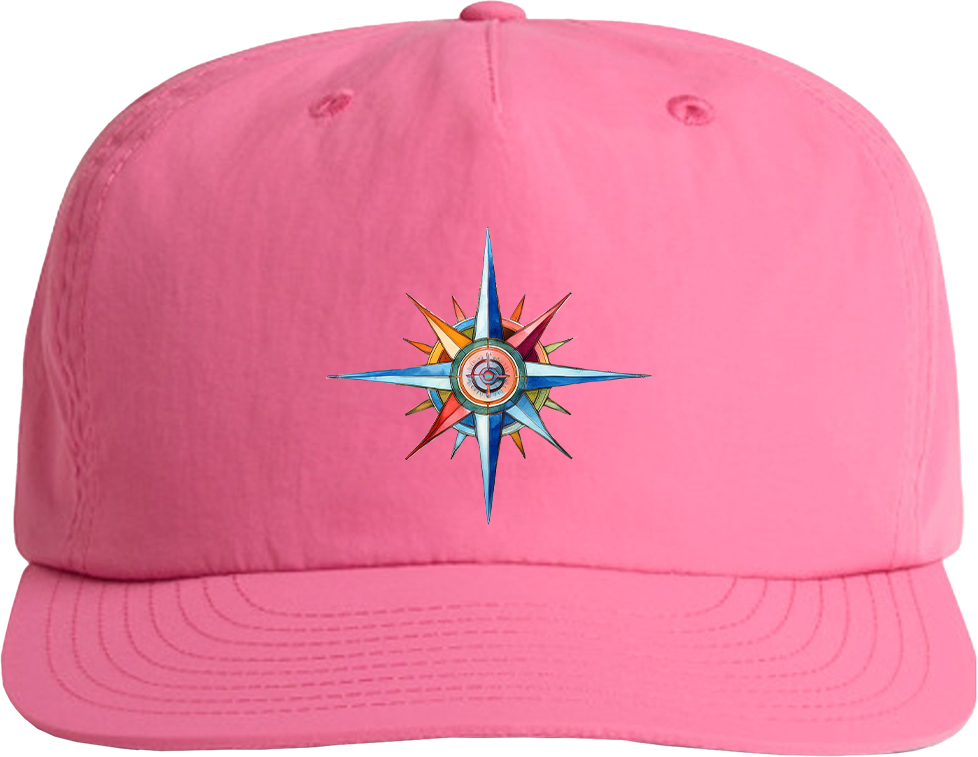 Surf Cap - Coastal Surf Cap With Cool Nautical Compass Design