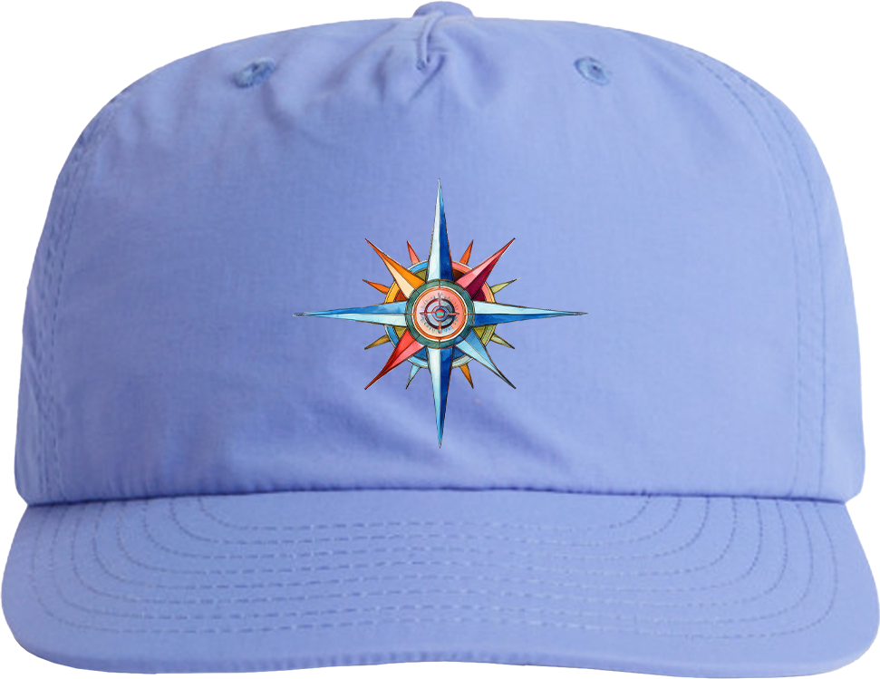 Surf Cap - Coastal Surf Cap With Cool Nautical Compass Design