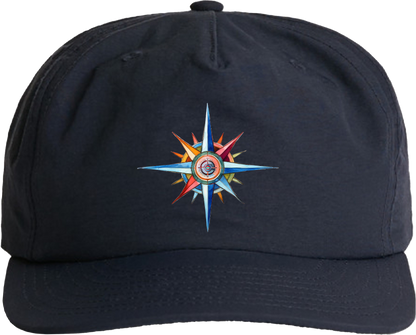 Surf Cap - Coastal Surf Cap With Cool Nautical Compass Design