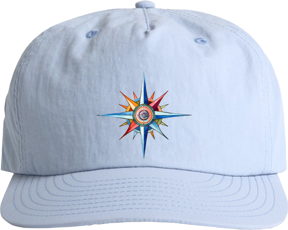 Surf Cap - Coastal Surf Cap With Cool Nautical Compass Design