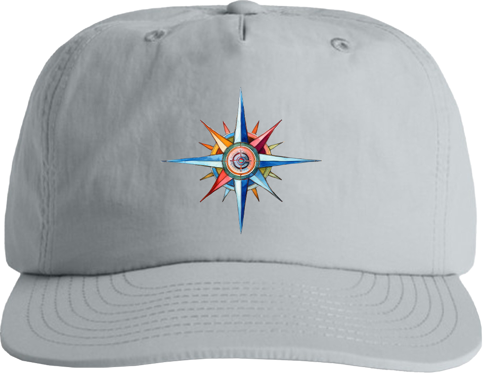 Surf Cap - Coastal Surf Cap With Cool Nautical Compass Design