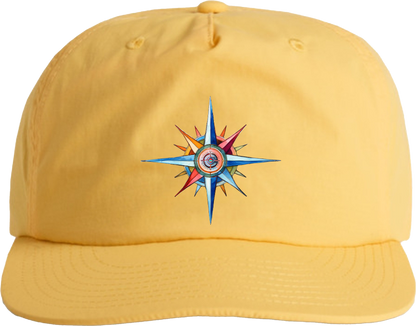 Surf Cap - Coastal Surf Cap With Cool Nautical Compass Design