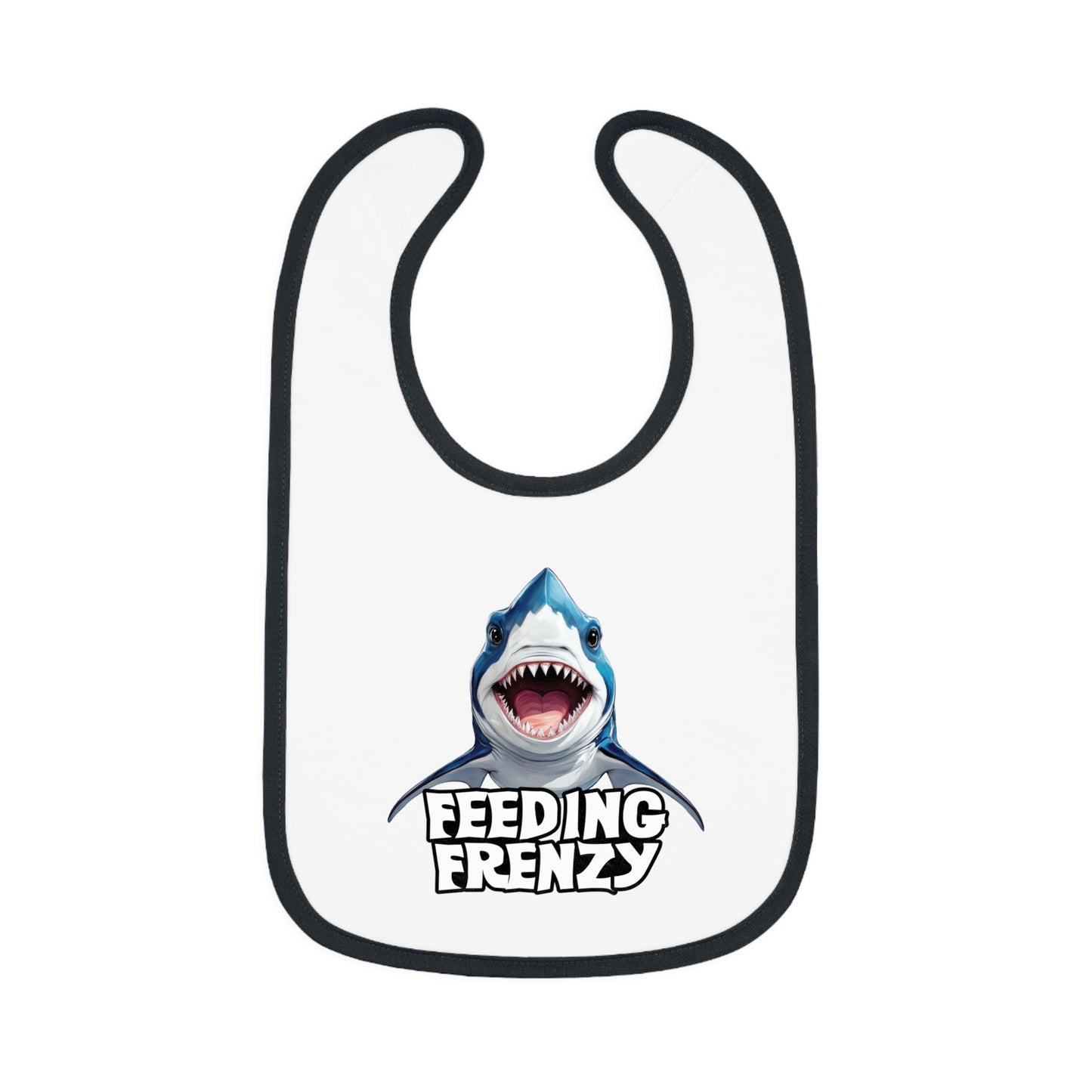 Feeding Frenzy Baby Bib | With Cute Baby Shark Art