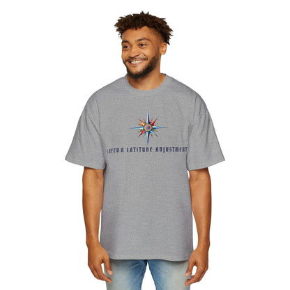 T-Shirts Men's Oversized Tee | Latitude Adjustment Design