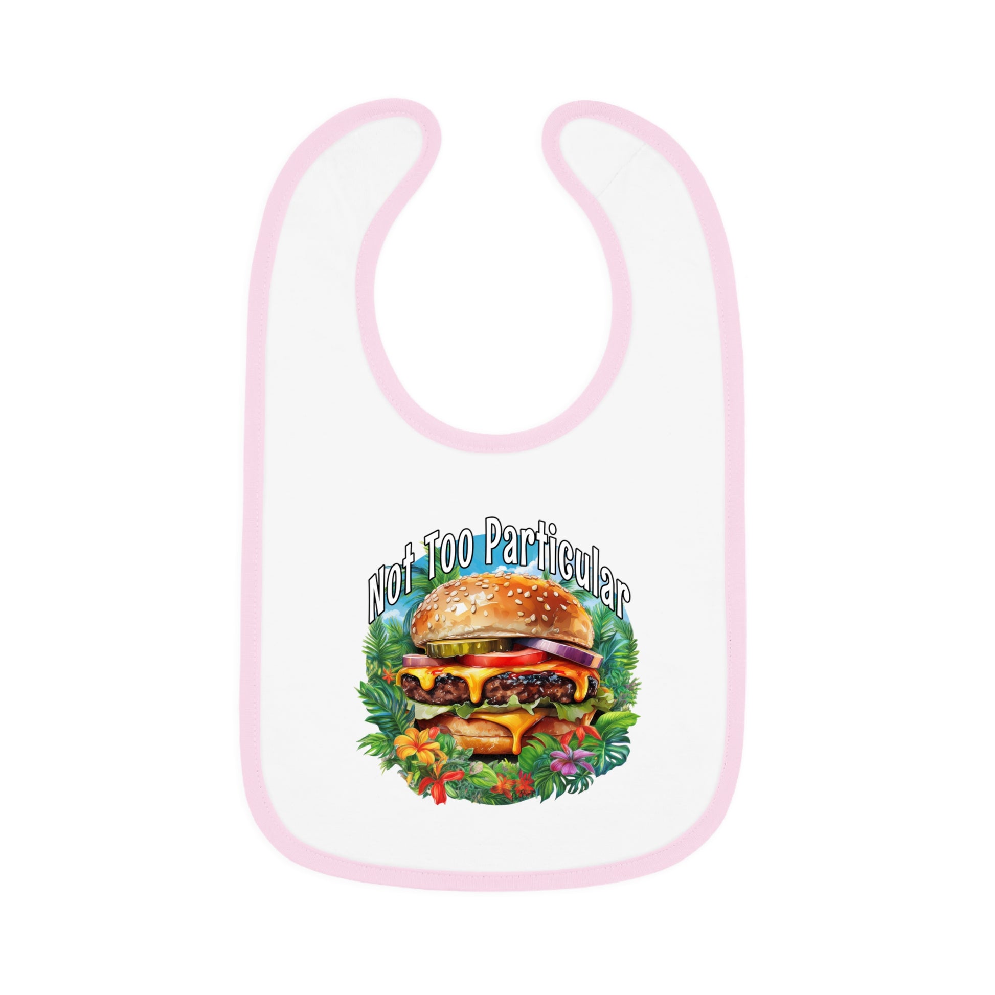 Baby Bib - Cheeseburger in Paradise Design