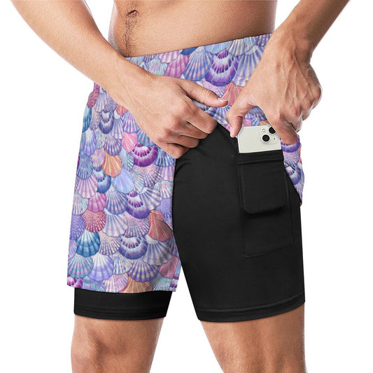 Men Beach Shorts with 4 Pockets