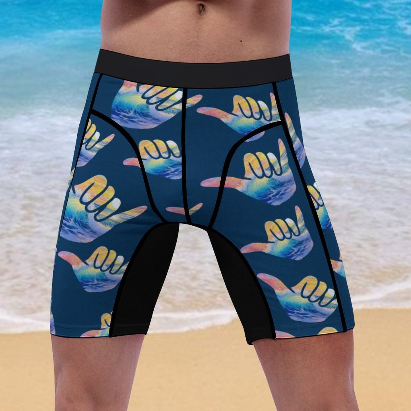 Men's Compression Shorts | Shaka Pattern