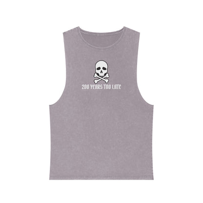 Jolly Roger Pirate - Unisex Stonewash Pirate Themed Tank Top 🏴‍☠️