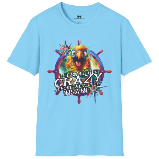 Crazy ParrotHeads | Tropical Colors | Unisex Softstyle T-Shirts