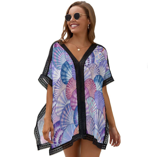 Swimsuit Cover-Up | With Colorful Seashell Print