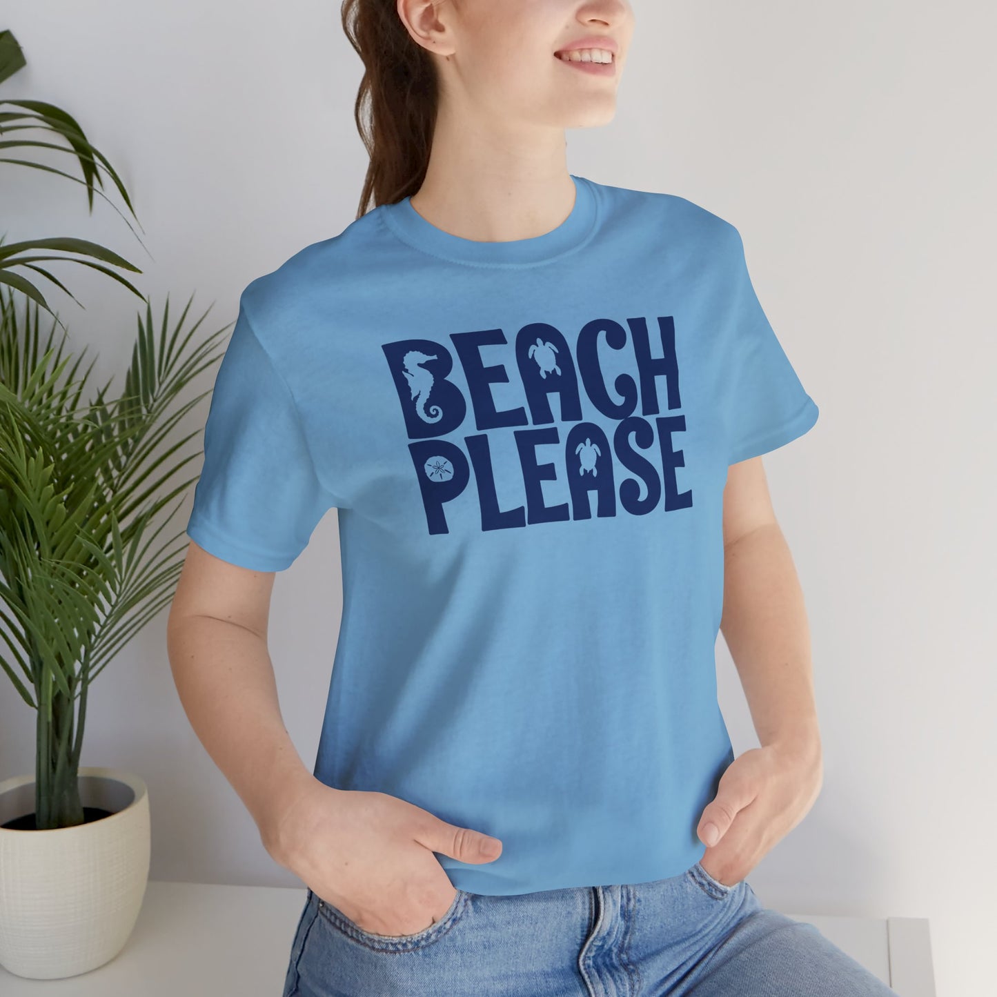 Beachy | Bella+Canvas | Beach Please | T-Shirt