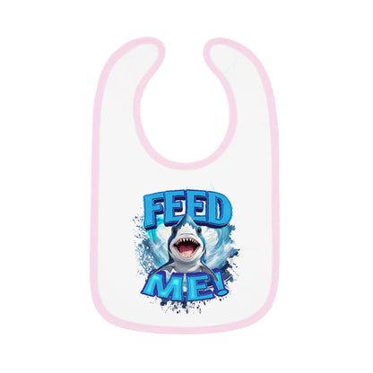 FEED ME! Baby Bib With Cute Baby Shark Design.