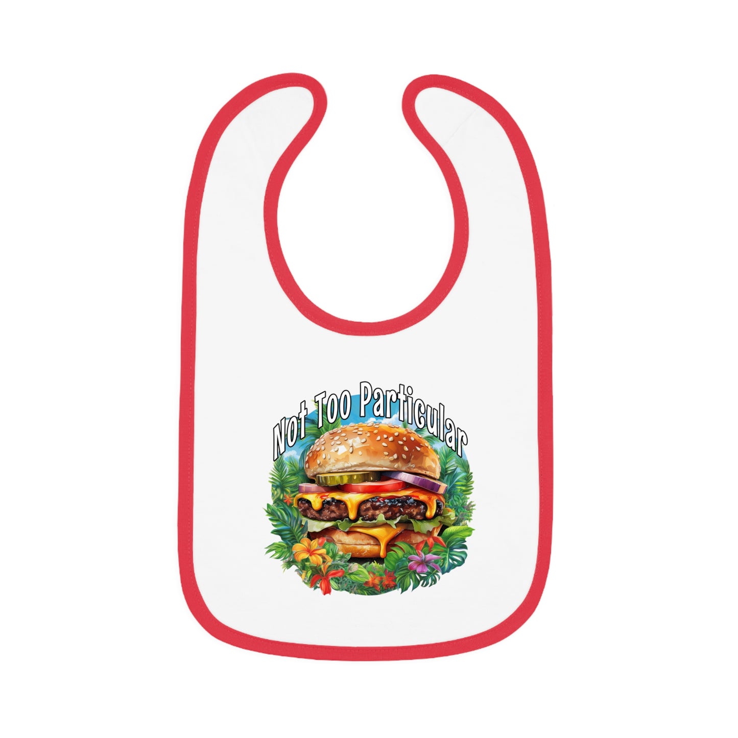 Baby Bib - Cheeseburger in Paradise Design