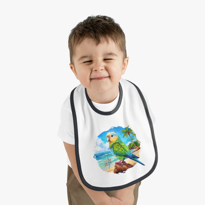 Cute Parakeet Art Baby Bib