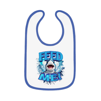 FEED ME! Baby Bib With Cute Baby Shark Design.