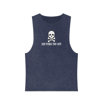 Jolly Roger Pirate - Unisex Stonewash Pirate Themed Tank Top 🏴‍☠️