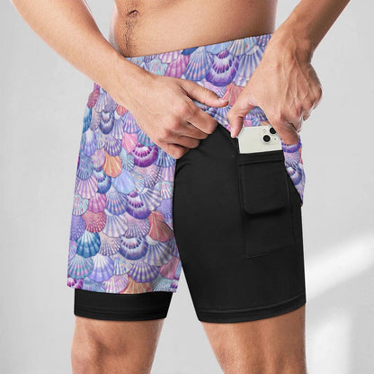 Men Beach Shorts with 4 Pockets