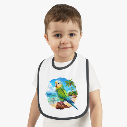 Cute Parakeet Art Baby Bib