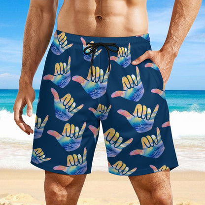 Men's Hawaiian shorts with 4 Pockets