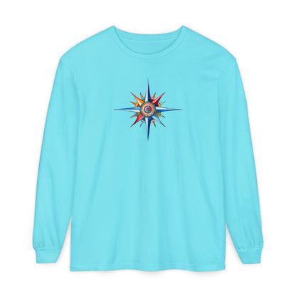 Crazy ParrotHead Long Sleeve T-Shirt - Compass on Front