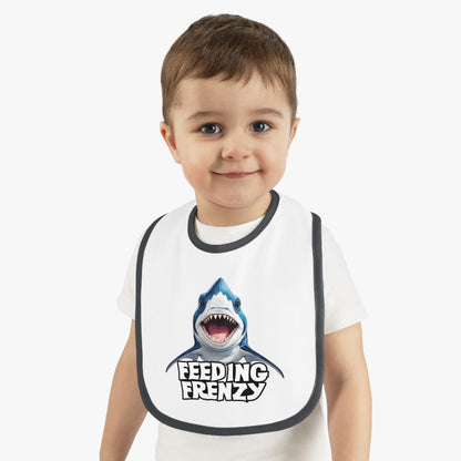 Feeding Frenzy Baby Bib | With Cute Baby Shark Art